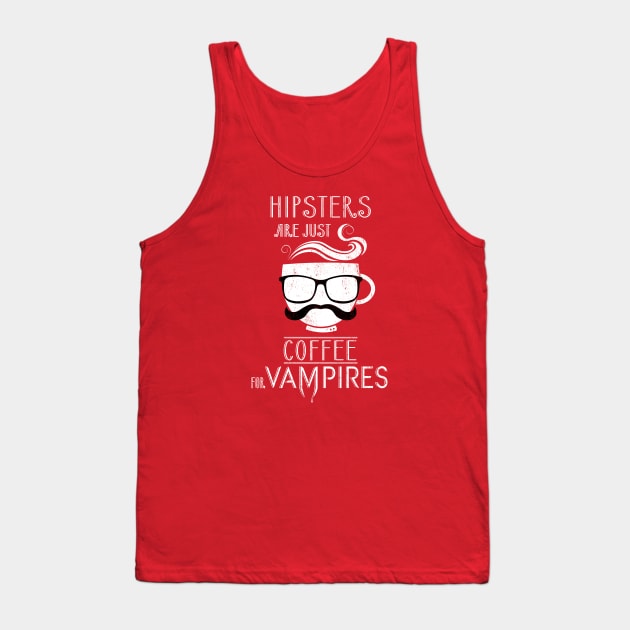 Vampire Coffee Tank Top by stevenlefcourt